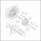 XL883HUG 4CEM SPORTSTER 883 HUGGER (1996) REAR WHEEL - CAST