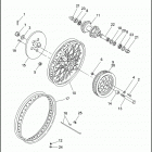 XL883 4CAM SPORTSTER 883 (1993) REAR WHEEL - LACED