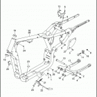 XL883HUG 4CEM SPORTSTER 883 HUGGER (1996) FRAME, REAR FORK & JIFFY STAND