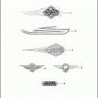 FXSTS 1BLL SPRINGER SOFTAIL (1996) FUEL TANK TRIM - 1996
