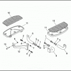 FLHTP 1DAL ELECTRA GLIDE STANDARD POLICE (WINDSHIELD) (1995) FOOTBOARDS