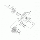 FLHTP 1DAL ELECTRA GLIDE STANDARD POLICE (WINDSHIELD) (1995) REAR WHEEL - FLHTP