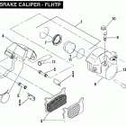 FXRP EFLS Police Low Rider (1995) REAR BRAKE CALIPER - FLHTP