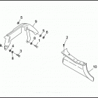 FXRP-WND ED93 SUPER GLIDE POLICE (FRG/WND) (1993) REAR BELT GUARD & DEBRIS DEFLECTOR
