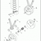 XL883 4CAM SPORTSTER 883 (1993) PISTONS, CONNECTING RODS & FLYWHEELS