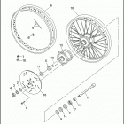 XL883 4CAM SPORTSTER 883 (1993) FRONT WHEEL - LACED