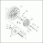 XL883 4CAM SPORTSTER 883 (1993) REAR WHEEL - CAST