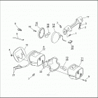 FLHTCU 1DPL ULTRA CLASSIC (1993) TAIL LAMP & REAR TURN SIGNALS