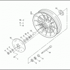 XL883 4CAM SPORTSTER 883 (1993) FRONT WHEEL - CAST