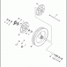 FLHTP-WND DA91 ELECTRA GLIDE STANDARD POLICE (FRG/WND) (1991) FRONT WHEEL - FLHTP