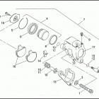 FLHTP 1DAL ELECTRA GLIDE STANDARD POLICE (WINDSHIELD) (1994) Передний суппорт