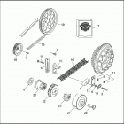 FLHTP-WND DA91 ELECTRA GLIDE STANDARD POLICE (FRG/WND) (1991) BELTS, CHAINS & SPROCKETS