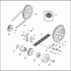 FXRP 1EDL SUPER GLIDE POLICE (WINDSHIELD) (1991) BELTS, CHAINS & SPROCKETS