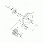 FLHTP-WND DA91 ELECTRA GLIDE STANDARD POLICE (FRG/WND) (1991) REAR WHEEL - FLHTP