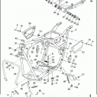 FXRP 1EDL SUPER GLIDE POLICE (WINDSHIELD) (1991) FRAME, REAR FORK & JIFFY STAND - FXRP