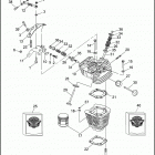 FXRP 1EDL SUPER GLIDE POLICE (WINDSHIELD) (1991) CYLINDERS, VALVES & HEADS V2 ™ - REAR SHOWN