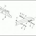 FXDB 1GBL DYNA STURGIS (1991) REAR BELT GUARD