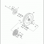 FLHTP 1DAL ELECTRA GLIDE STANDARD POLICE (WINDSHIELD) (1991) REAR WHEEL - FLHTP