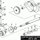 FXSTS BLLJ Softail Springer (1988) STARTER SHAFT AND HOUSING - 1987 & 1988