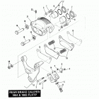 FXRP EFLH Police Low Rider (1987) REAR BRAKE CALIPER - 1984 & 1985 FLHTP