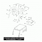 FXRP EFLH Police Low Rider (1987) LUGGAGE CARRIER AND LICENSE PLATE BRACKET - FLHTP