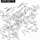 FLHS FALH Touring Electa Glide Sport (1987) FRAME, REAR FORK & JIFFY STAND - FLT MODELS