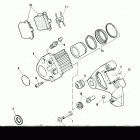 FXRP EFLH Police Low Rider (1987) REAR BRAKE CALIPER - LATE 1984 TO EARLY 1987 - FXR...