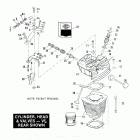 FXRP EFLH Police Low Rider (1987) CYLINDER, HEAD & VALVES - V(2)(TM) REAR SHOWN