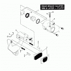 FXRP EFLH Police Low Rider (1987) REAR BRAKE CALIPER - 1986 & LATER - FLHTP