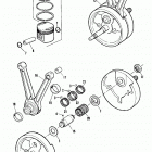 XLH 1100 CANG Sportster 1100 (1986) PISTONS, CONNECTING RODS AND FLYWHEELS