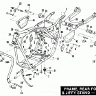 FXRT ECLJ FXR Touring (1988) FRAME, REAR FORK & JIFFY STAND - FXR MODELS