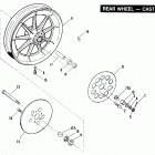 XLH 1100 CANG Sportster 1100 (1986) REAR WHEEL - CAST