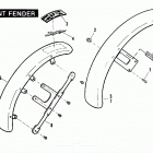 XLH 1100 CANG Sportster 1100 (1986) FRONT FENDER AND CHAIN GUARD