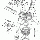 XLH 1100 CANG Sportster 1100 (1986) CYLINDER, HEAD AND VALVES - V2(TM) EVOLUTION