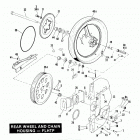 FXRP EFLH Police Low Rider (1987) REAR WHEEL AND CHAIN HOUSING - FLHTP