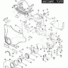 FXRP EFLH Police Low Rider (1987) WINDSHIELD FAIRING AND LAMPS - FLHTP