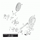 FXRP EFLH Police Low Rider (1987) CHAINS AND SPROCKETS - LATE 1984