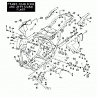 FXRP EFLH Police Low Rider (1987) FRAME, REAR FORK AND JIFFY STAND - FLHTP
