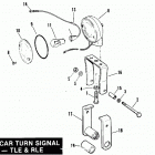 FLHS FALH Touring Electa Glide Sport (1987) SIDECAR TURN SIGNAL - TLE & RLE