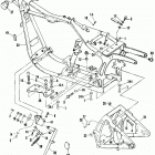 FXSTS BLLL Softail Springer (1990) FRAME, REAR FORK & JIFFY STAND - SOFTAIL MODELS