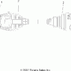 R08RH50AF/AR/AT RANGER 4X4 500 EFI Drive train, rear half shaft