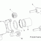 R07RF68AD/AF RANGER 700 EFI 6X6 Brake caliper, rear