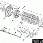 FXRT ECLG FXR Touring (1986) CLUTCH - LATE 1984 & LATER