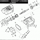 FXST BHLE Softail Standard (1984) TRANSMISSION - MAINSHAFT & HOUSING - 4 SPEED
