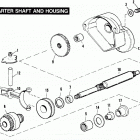 FLHTC DJLE Touring Electra Glide Classic (1984) STARTER SHAFT AND HOUSING