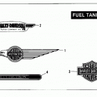 FLHTC DJLE Touring Electra Glide Classic (1984) FUEL TANK TRIM
