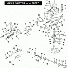 FXST BHLE Softail Standard (1984) GEAR SHIFTER - 4 SPEED