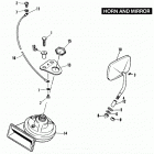 FXRT ECLG FXR Touring (1986) HORN AND MIRROR