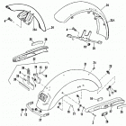 FXRT ECLG FXR Touring (1986) FENDERS AND LICENSE PLATE BRACKETS