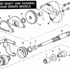 FXST BHLE Softail Standard (1984) STARTER SHAFT AND HOUSING - CHAIN DRIVEN MODELS